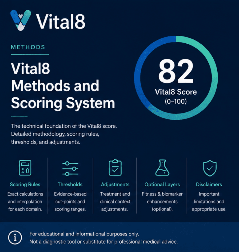 Vital8 methods and scoring system